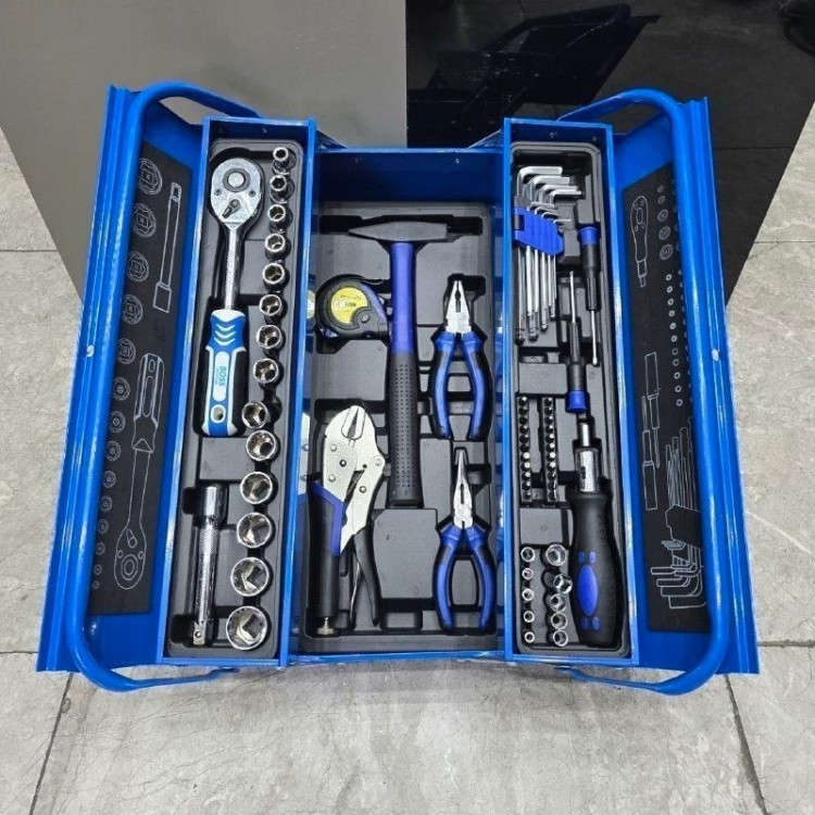 جعبه بکس و ابزار 65 عددی صنعتی باس