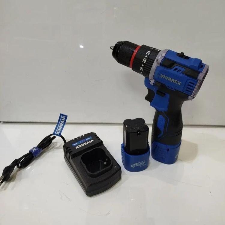 دریل شارژی چکشی 16 ولت براشلس دو باتری ویوارکس مدل VR1610-IBL