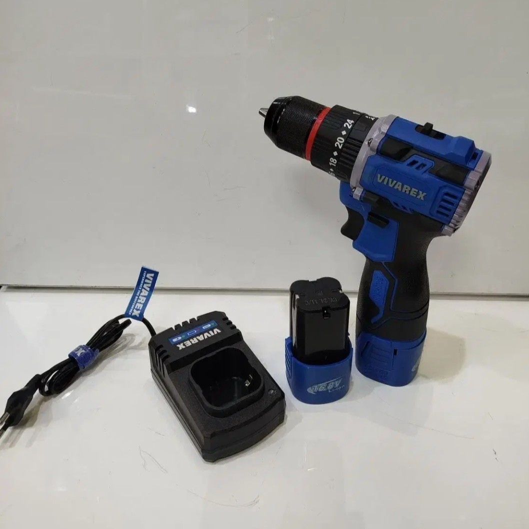 دریل شارژی چکشی 16 ولت براشلس دو باتری ویوارکس مدVR1608-BLX