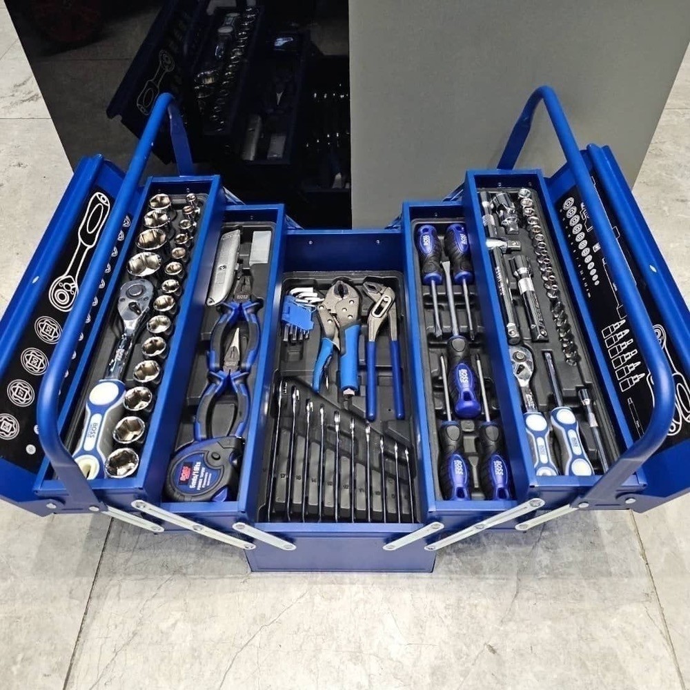 مجموعه جعبه بکس و ابزار 85 عددی صنعتی باس مدل Box-85N
